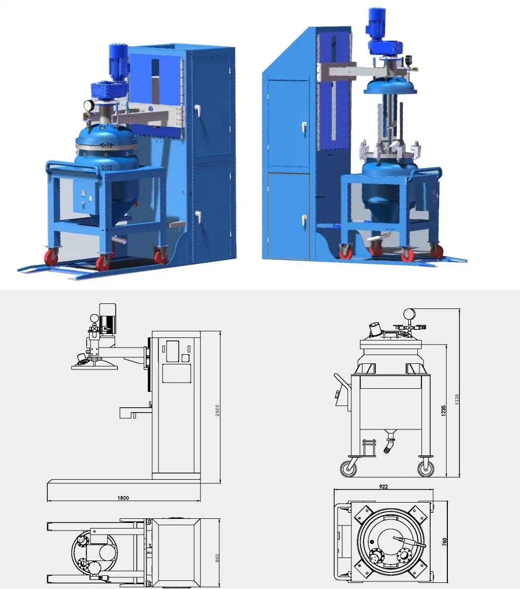 Perangkat pencampuran dan injeksi vakum thin-film degassing 5